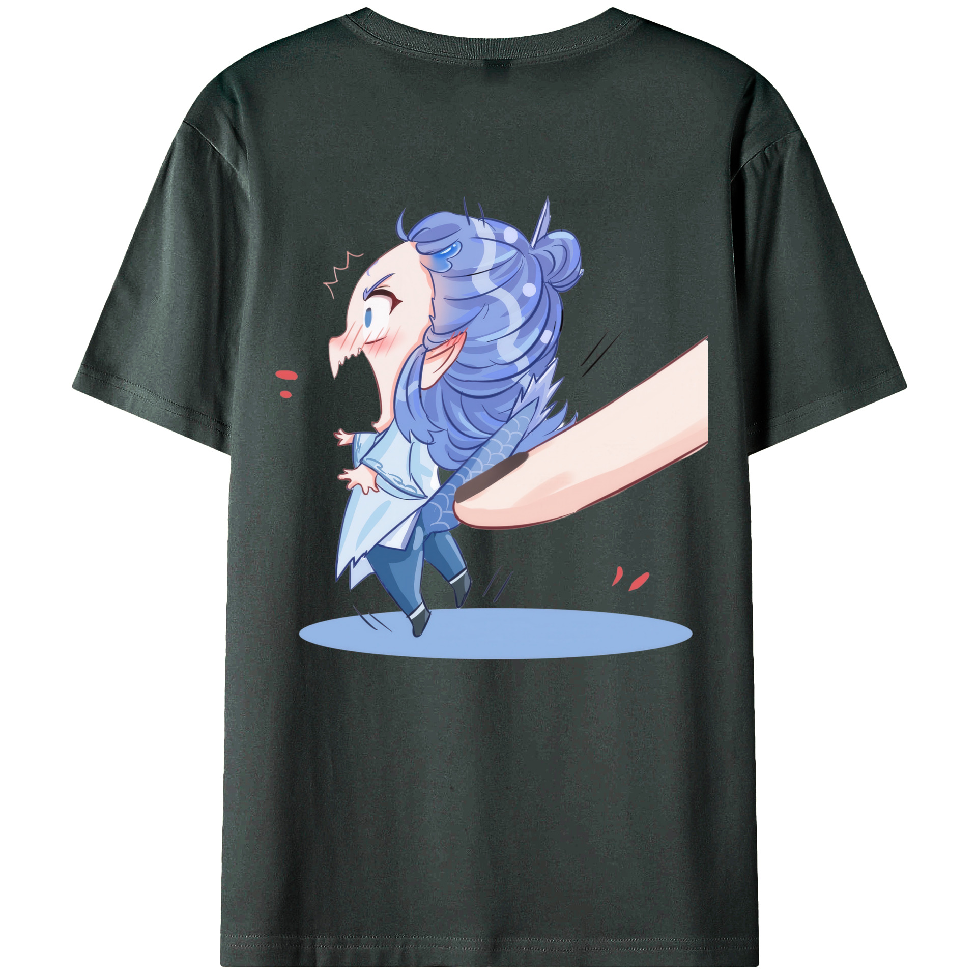 （画像用） Ne Zha 2 ナタ 魔童の大暴れ 綿100％ メンズ半袖Tシャツ（バックプリント） 通気性